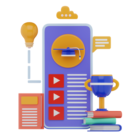 e-learning 3D image.