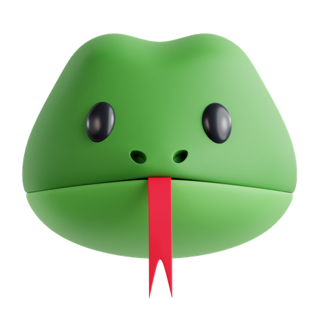 snake face 3D image.